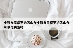 小孩发高烧不退怎么办小孩发高烧不退怎么办可以泡药浴吗