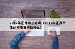 2017年正月孩子好吗（2017年正月出生的宝宝五行缺什么）