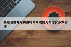 高景观婴儿车实用吗高景观婴儿车适合多大宝宝