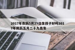 2017年农历5月29日生孩子好吗2017年阴历五月二十九出生