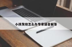 小孩发烧怎么办专家语音解答