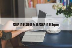 脂肪消耗跟摄入比脂肪消耗bpm