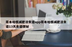 哥本哈根减肥法食谱app哥本哈根减肥法食谱13天食谱便秘