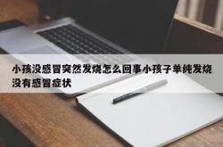 小孩没感冒突然发烧怎么回事小孩子单纯发烧没有感冒症状