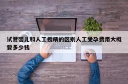 试管婴儿和人工授精的区别人工受孕费用大概要多少钱