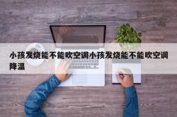 小孩发烧能不能吹空调小孩发烧能不能吹空调降温